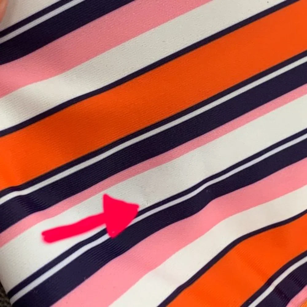 Brand New! Tempotrek Striped Tankini Removable Pads Racerback Swimwear‎ Small